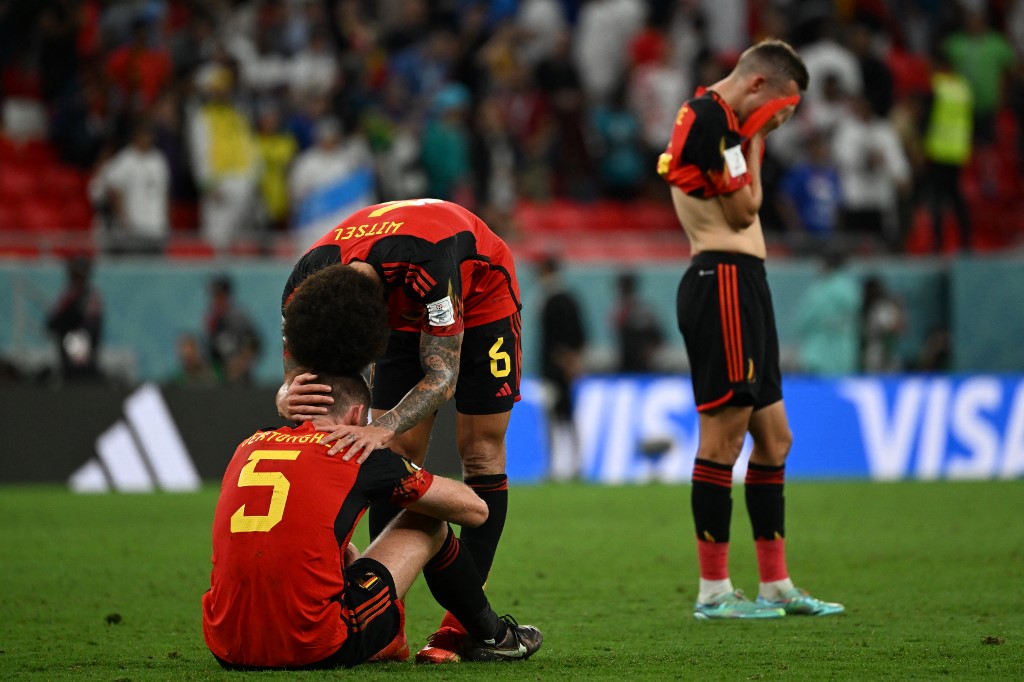 世界第二、上屆世界盃季軍「歐洲紅魔」比利時於分組賽慘遭淘汰。法新社