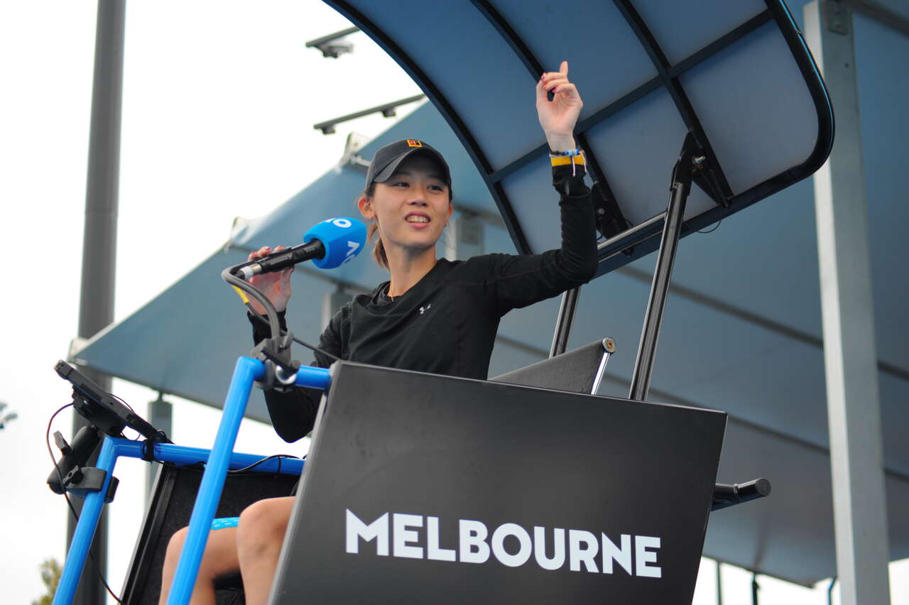 林家文在首屆澳網聽障邀請賽中奪下女雙冠軍。蔡再基JACKY提供