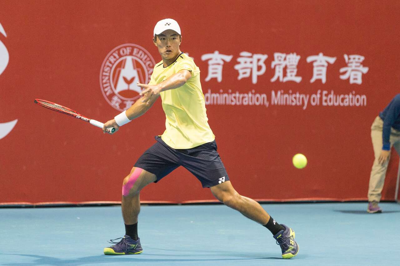 許育修成台灣男網史上第二位從澳網男單會外打進會內的台將。資料照片
