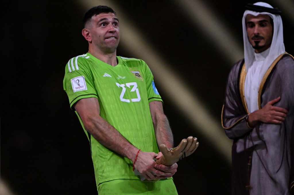 阿根廷門將馬丁尼茲（Emiliano Martinez）在卡達世界盃上的滑稽動作導致準備更改規定。法新社