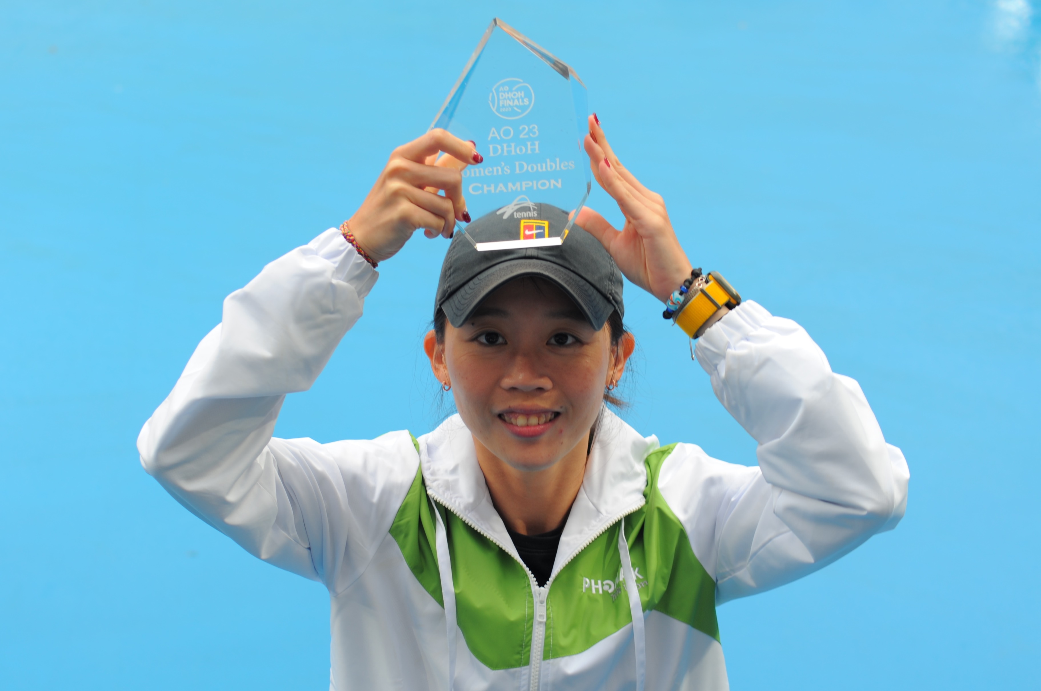 兩屆三金的台灣聽奧網球好手林家文。蔡再基JACKY提供