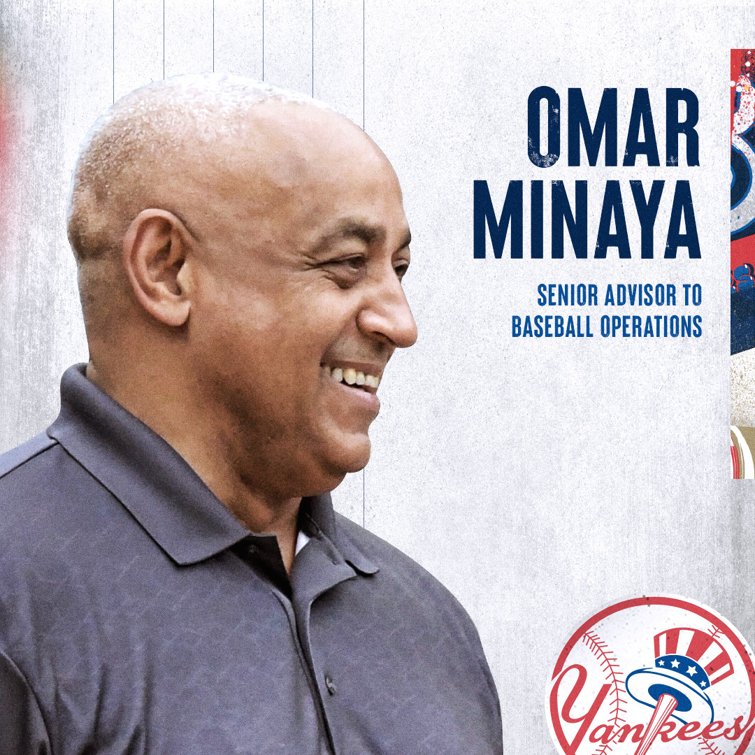 紐約洋基找來前紐約大都會總管米納亞（Omar Minaya）擔任棒球運營高級顧問。摘自洋基推特