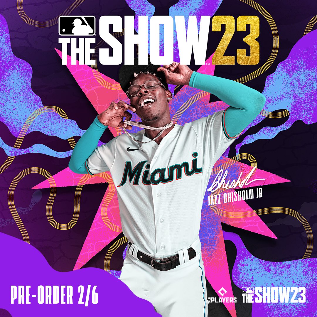 邁阿密馬林魚球星「爵士哥」齊森姆（Jazz Chisholm Jr.）成《MLB The Show 23》新年度的封面人物。摘自推特