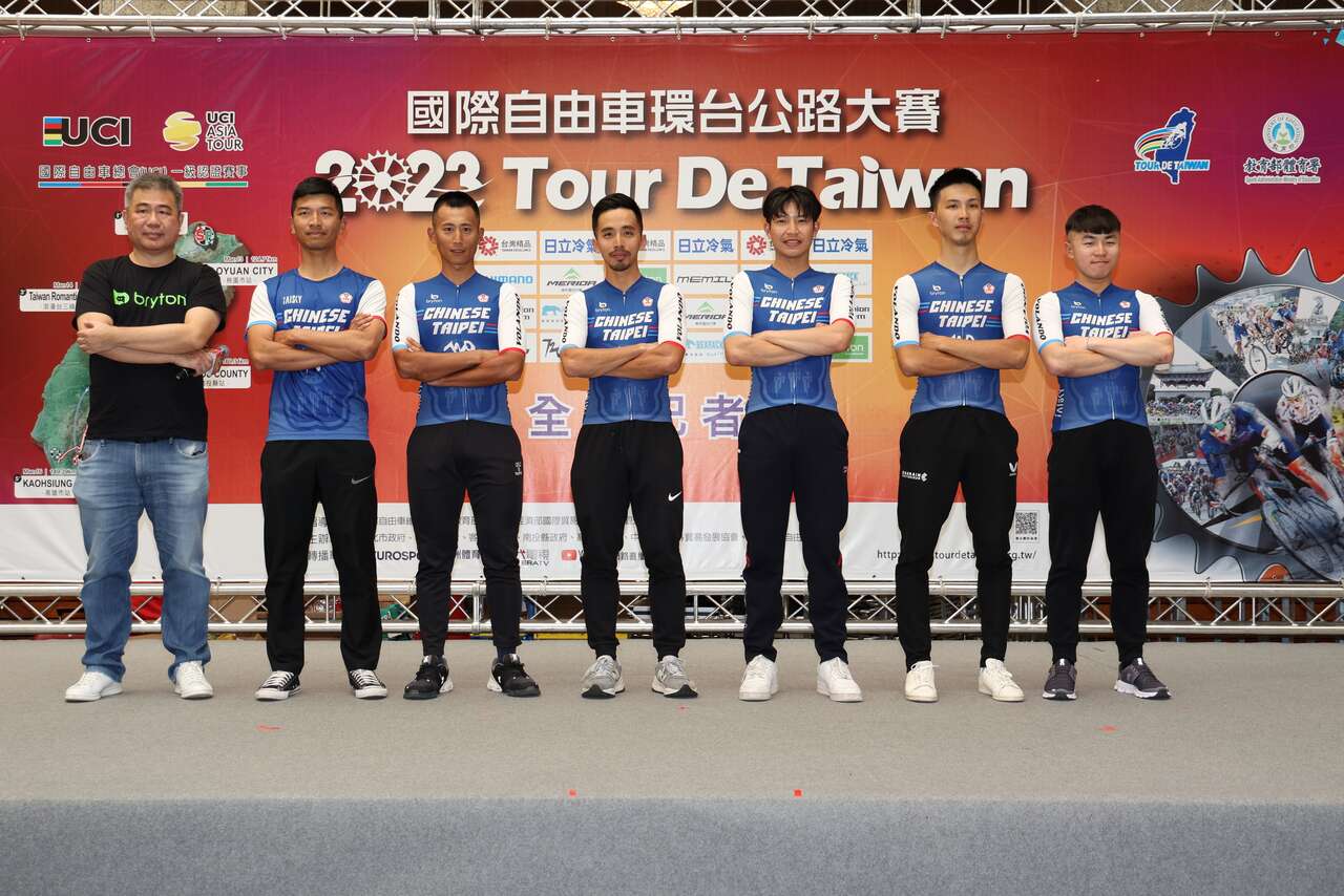 2023環台賽賽前記者會中華隊目標是取得總成績前十的好成績。國際自由車環台賽提供