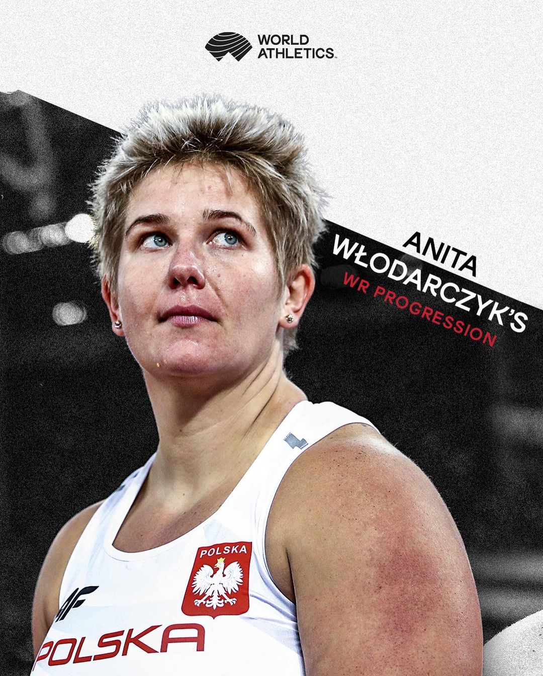 波蘭鏈球女力士沃達雷茲克（Anita Wlodarczyk）。摘自個人IG