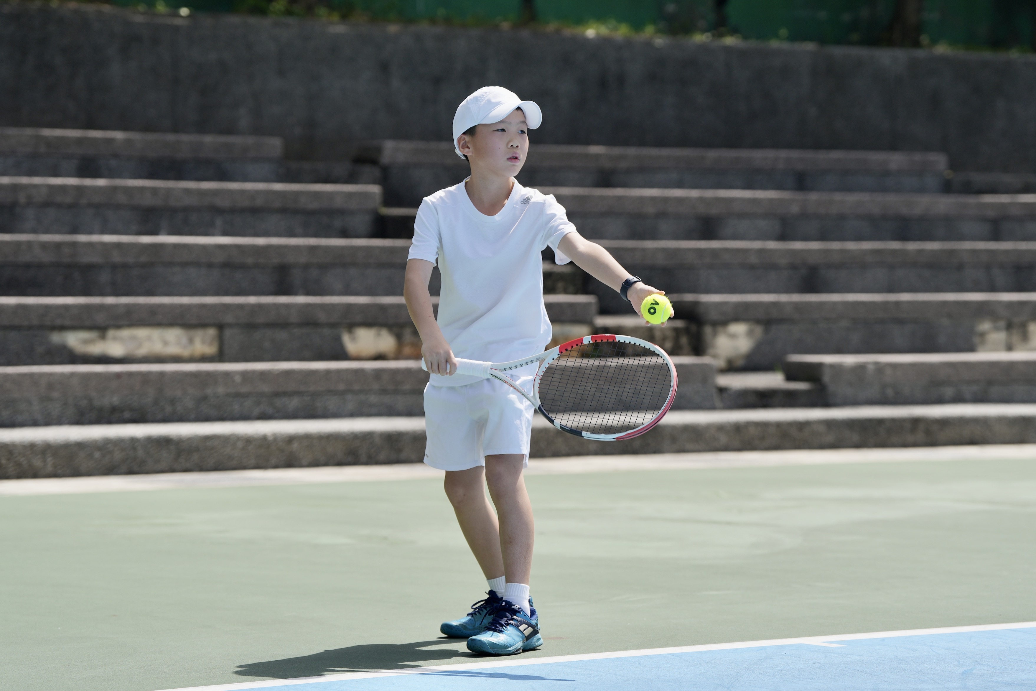 翰可國際青少年網球錦標賽今天在安樂社區網球場登場。基隆市青少年網球運動發展協會提供