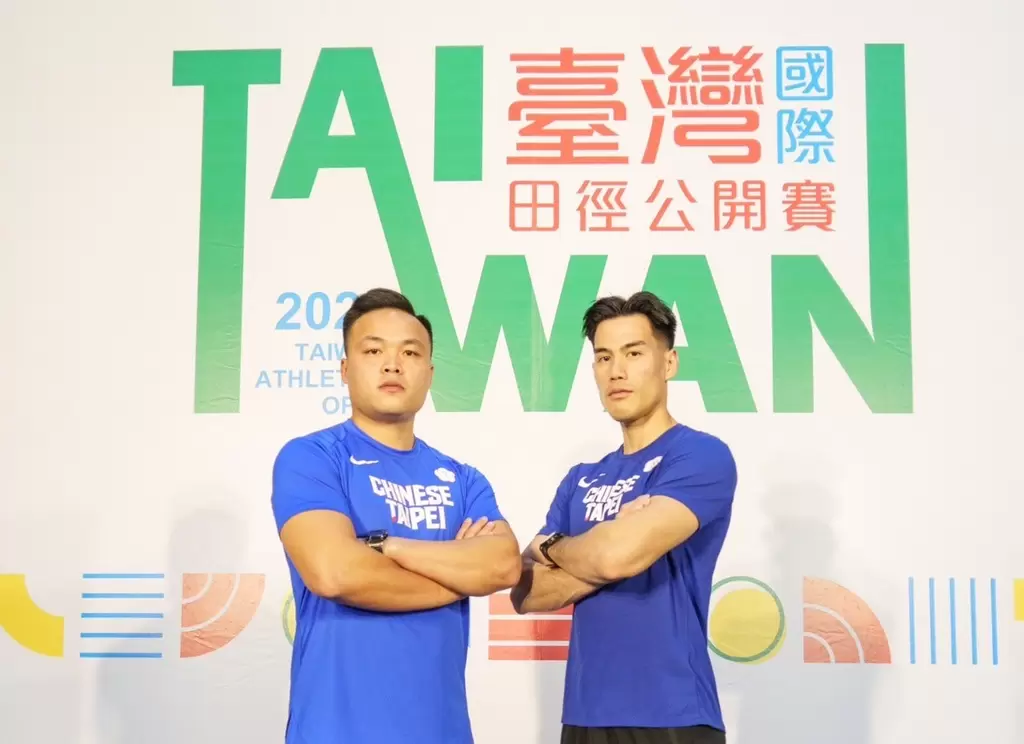 2023臺灣國際田徑公開賽鄭兆村(左)及楊俊瀚。資料照片