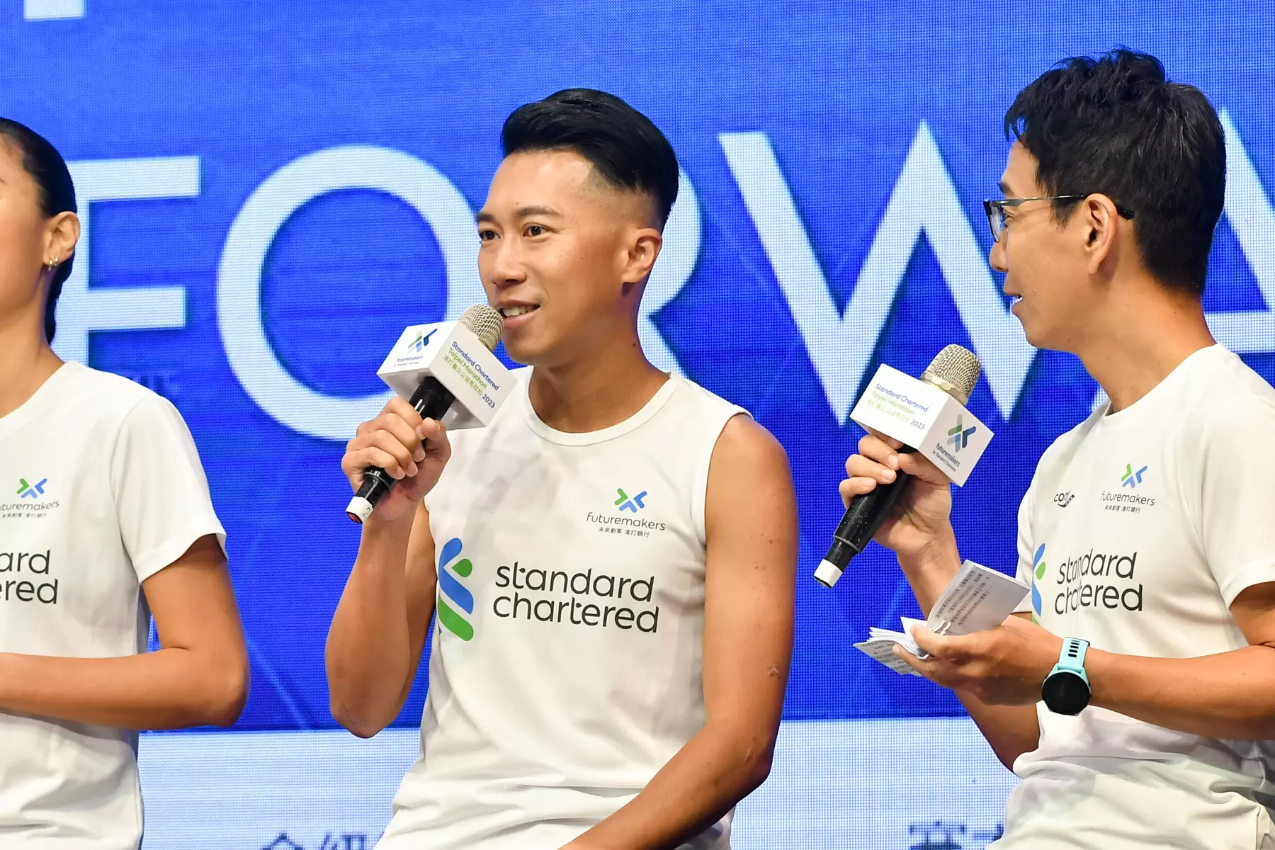陳彥博出席渣打臺北公益馬拉松宣告記者會今年將帶領跑友一起挑戰破三極限目標 。官方提供