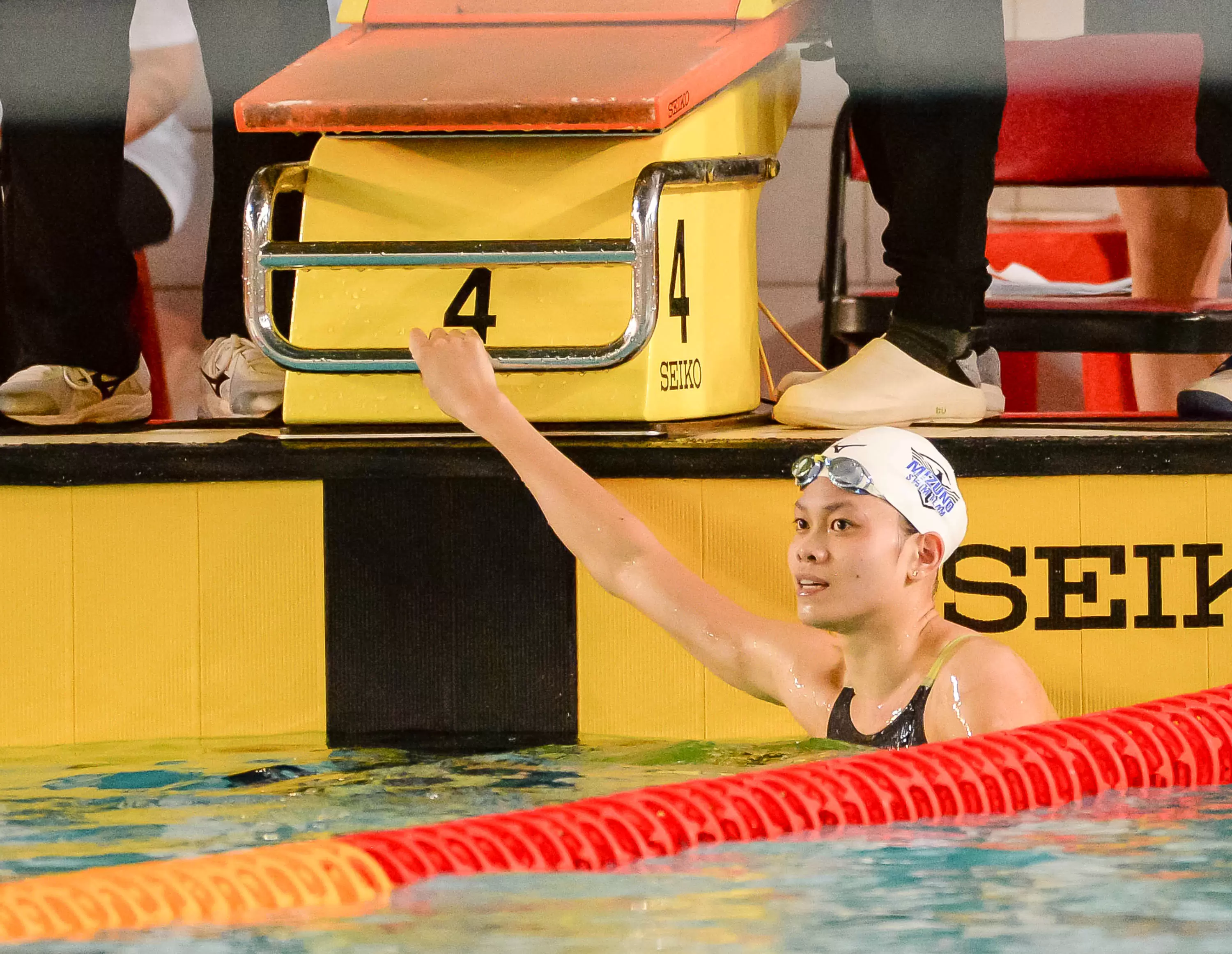 游泳 公開女生100蛙金牌臺體大林姵彣 二度打破全國紀錄。大會提供