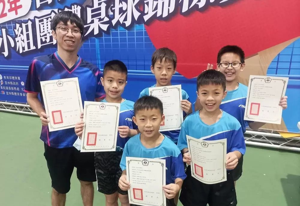 臺北雨農國小拿下10歲男子組團體賽第五名。姚瑞宸攝