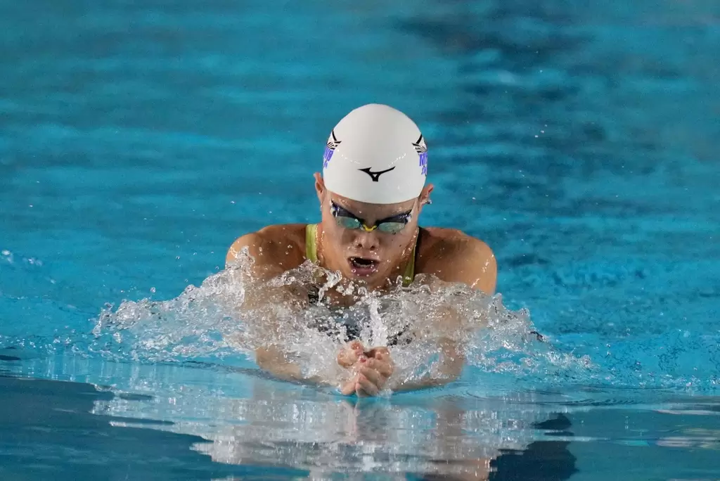 林姵彣已達100蛙亞運標。中華民國游泳協會提供