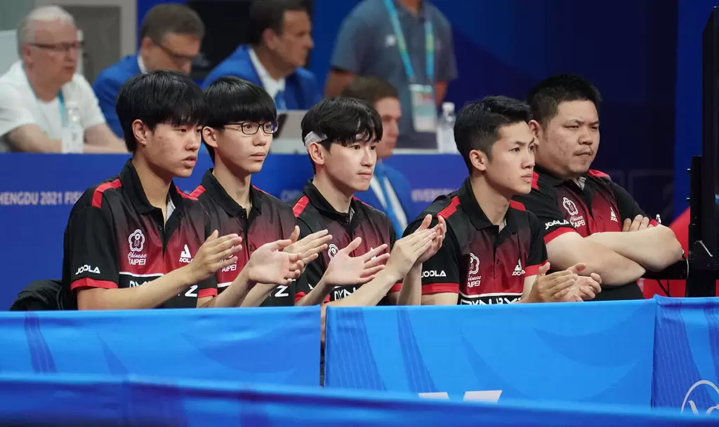 中華桌球男團連續兩屆晉金牌戰。大專體總提供