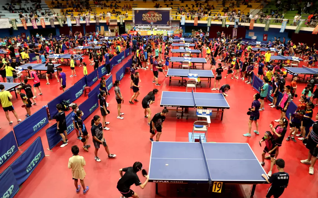 2023少年青少年桌球菁英獎金賽在高雄市立五甲國小體育館熱絡登場。 台灣乒乓球總會提供