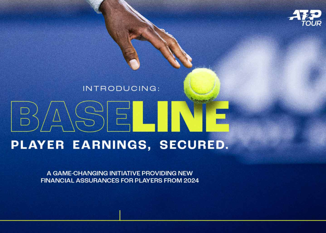 ATP推出「底線(Baseline)」計劃保障世界前250的球員最低收入。摘自ATP官網