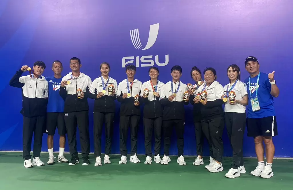 中華世大運網球隊打出歷屆最佳戰績。何國龍提供