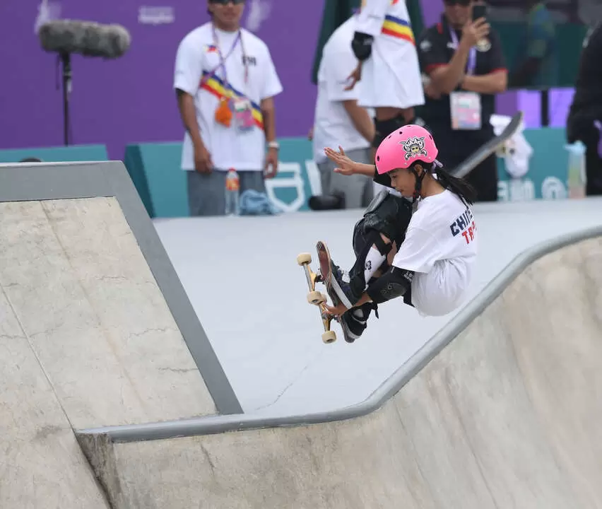 11歲台灣滑板女孩以第八名作收。中華奧會提供