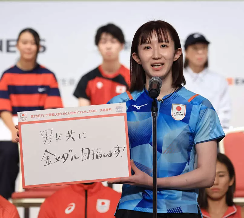 日本桌球美女早田希娜等人將親赴杭州亞運參賽。法新社