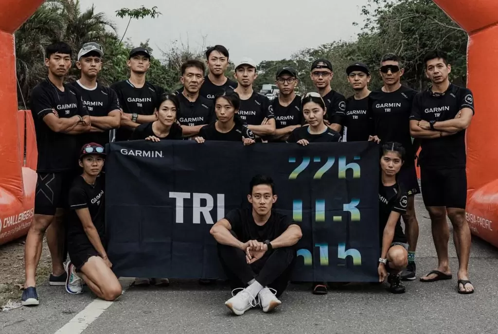 首屆Garmin tri營戰三鐵訓練營，由張團畯領軍指導帶領16位學員勇闖challenge taiwan，全員破pb締造不凡佳績。官方提供