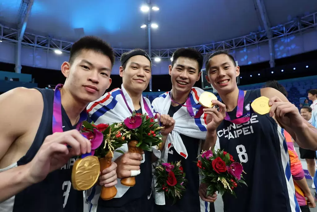 三對三男籃打亞運金牌。中華奧會提供
