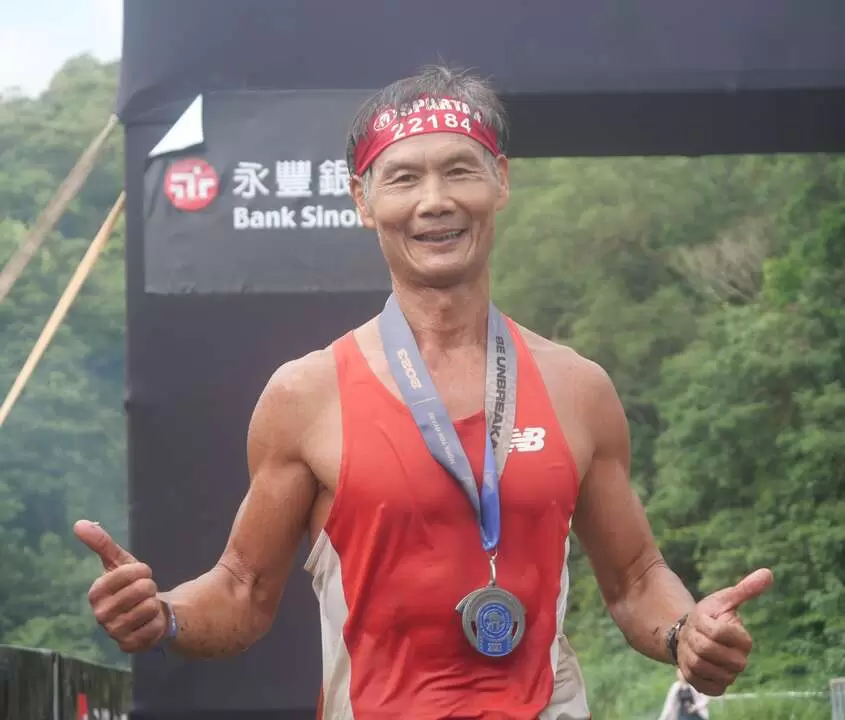 62歲選手鍾正章首度參賽輕鬆完成。大會提供