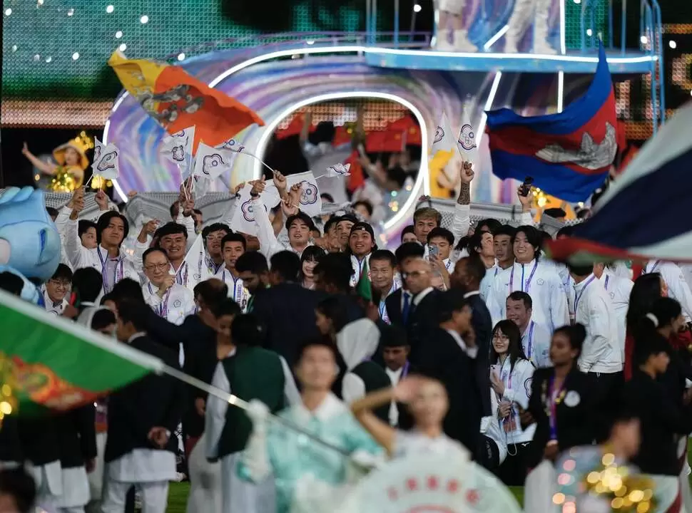中華成棒隊出席閉幕儀式。中華奧會提供