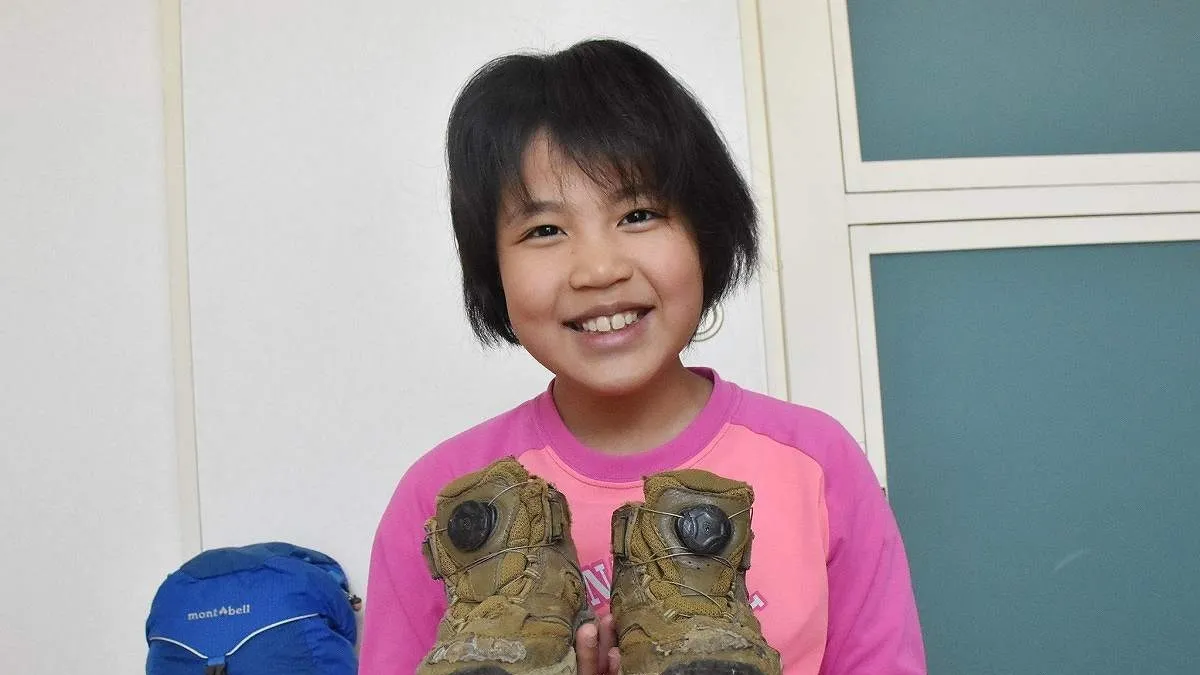 日本12歲登山神童Rei Banno。圖片來源/The Japan News