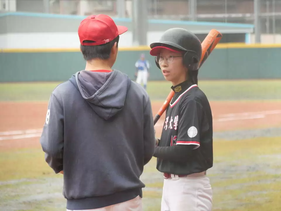 臺灣大學邱詩蘋是社區棒球隊出身。吳敏欣攝