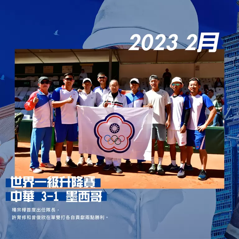 台灣男網去年勝墨西哥保住世界一級資格。摘自海碩運動臉書