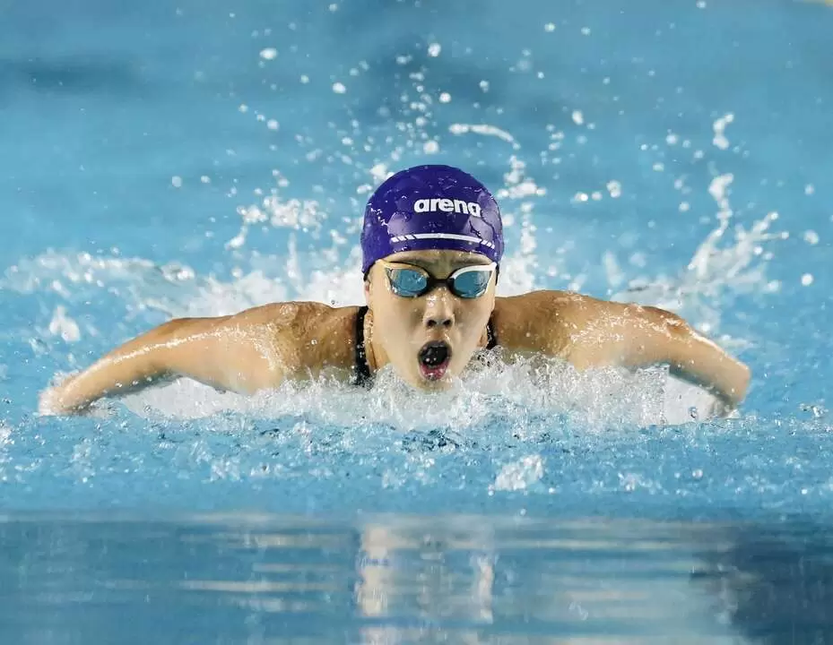 林芷妍今在100蝶距大會紀錄只差0.01秒。中華民國游泳協會提供