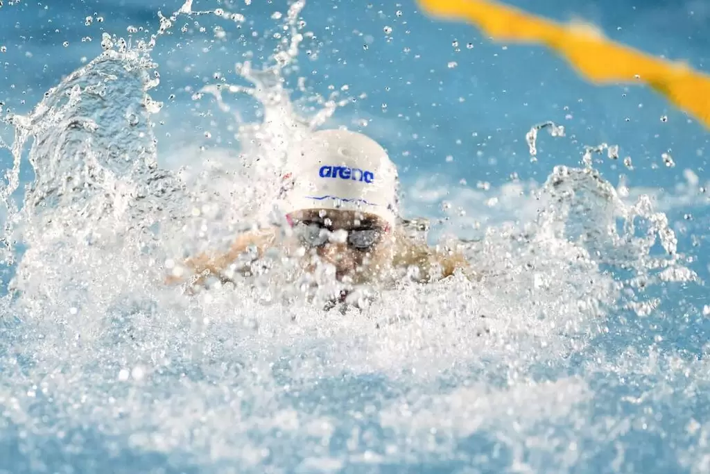 王冠閎今在50蝶小試身手，距全國紀錄僅0.35秒。中華民國游泳協會提供