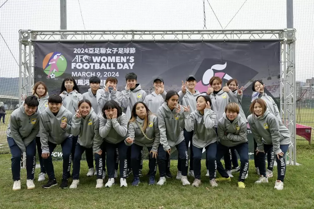 2024亞足聯女子足球節在台北迎風河濱足球場開踢。足協提供