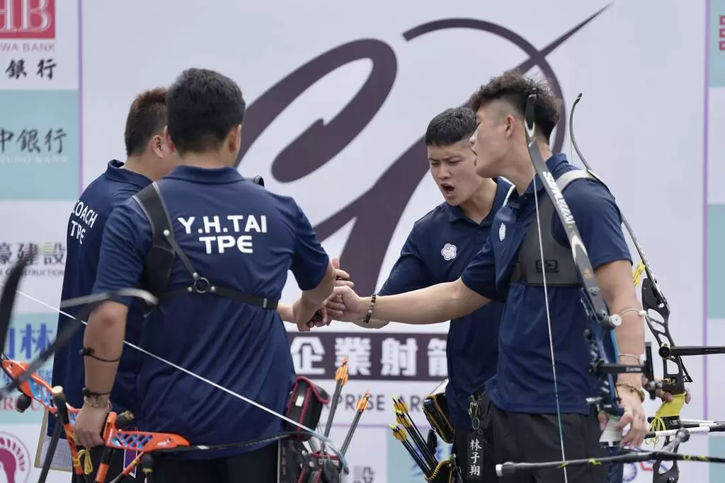 中華男子奧運射箭培訓隊。中華民國射箭協會提供