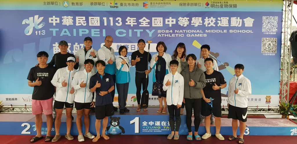彭程浩中為育成高中摘下校史首面全中運男子輕艇金牌。全中運提供