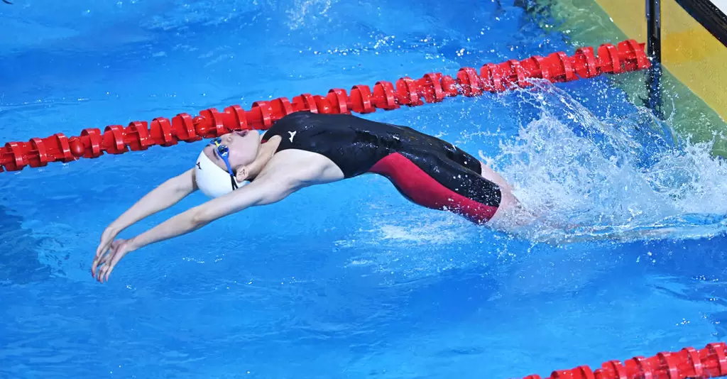 新北市新泰國中林芷妍雖然拿下國女50公尺仰式金牌。台北市政府教育局提供