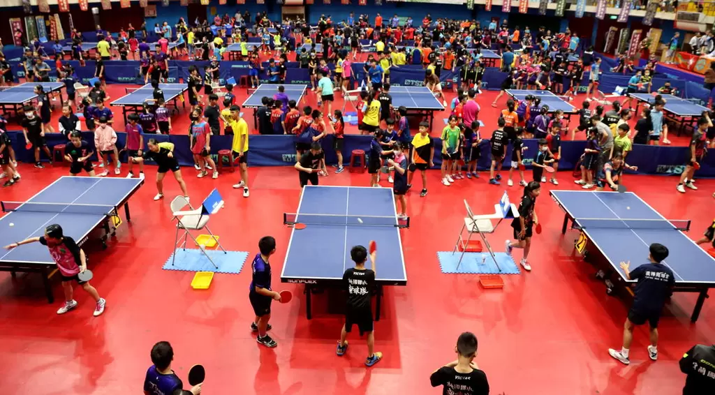 全國少年青少年桌球菁英賽分區賽參賽人數年年增加。台灣乒乓球總會 提供