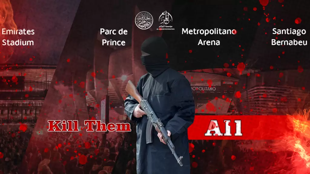 伊斯蘭國的恐怖攻擊威脅引起注目。摘自推特