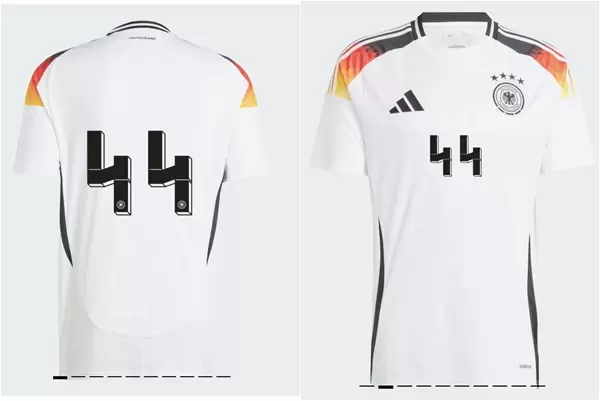德國歐國盃的44號球衣引起矚目。合成照片