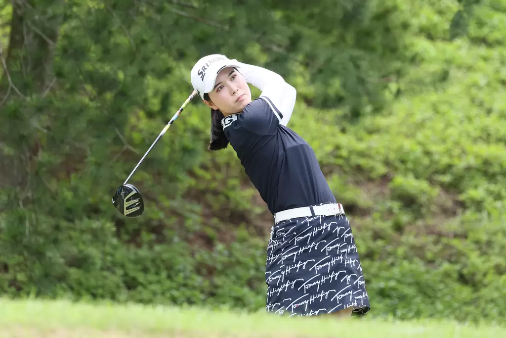 日本選手吉桑晴美以三回合總桿211桿-5並列第三名。Tlpga提供／葉勇宏攝