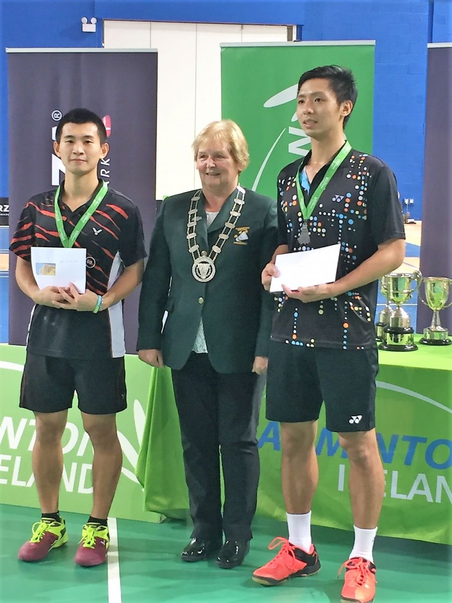 此次歐洲行獲1冠1亞的台灣男雙廖敏竣（右1）蘇敬恒（左1）／教練馮勝杰提供