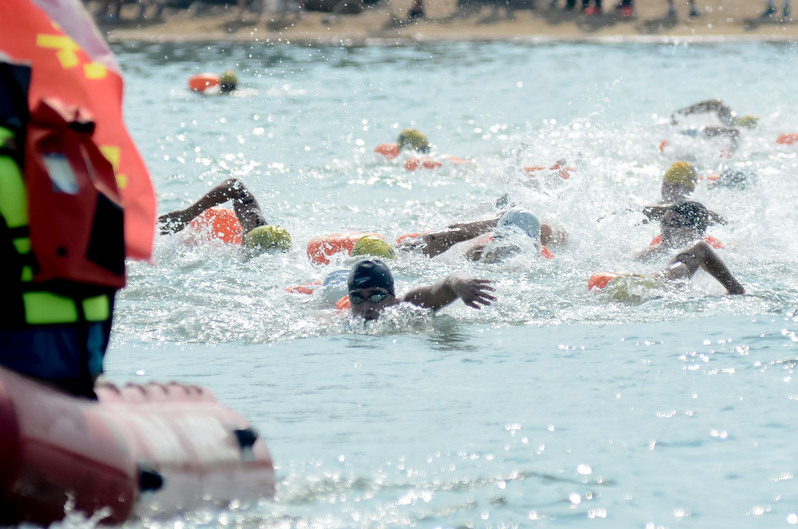 一年一度金廈泳渡為兩岸重要體育交流賽事。圖/金門縣政府提供