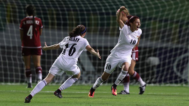 阿布莎芭踢進約旦女足首顆進球。圖/翻攝自FIFA