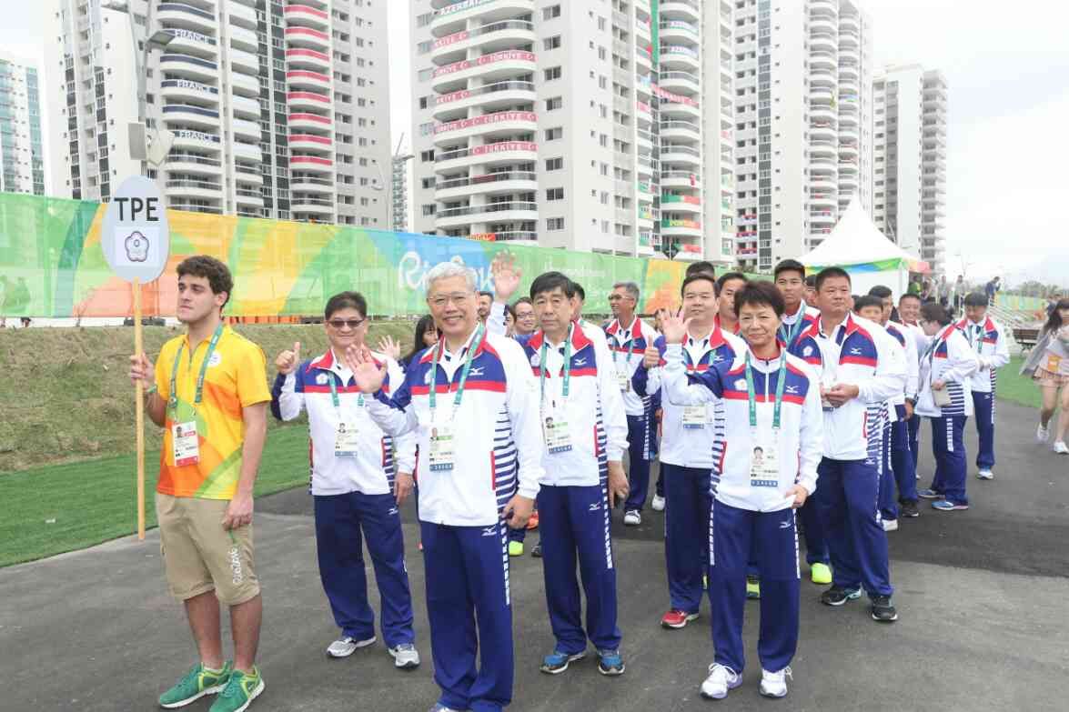台灣奧運代表團升旗典禮。體育署提供