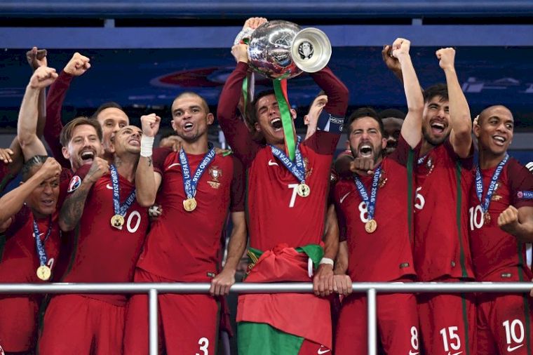 葡萄牙隊奪冠。(AFP)