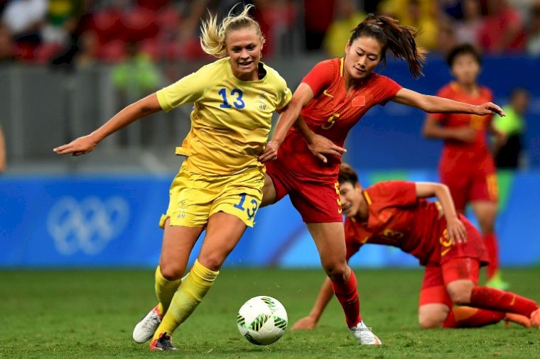 中國女足和瑞典踢和，都進八強、皆大歡喜。法新社