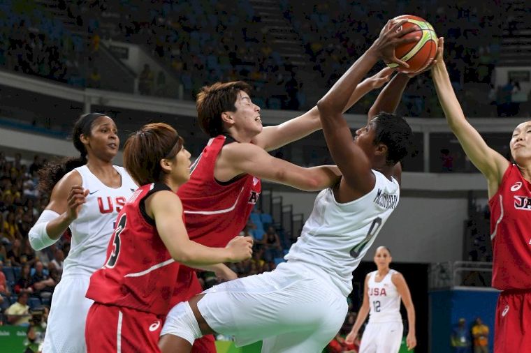 日本女籃還是難敵美國女籃，在奧運八強賽止步。