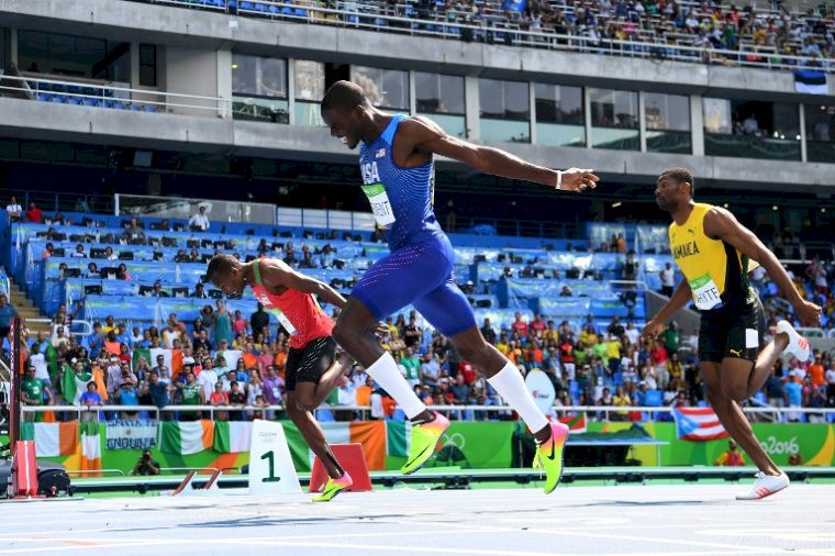 美國選手Clement在里約奧運男子400公尺跨欄稱王。法新社