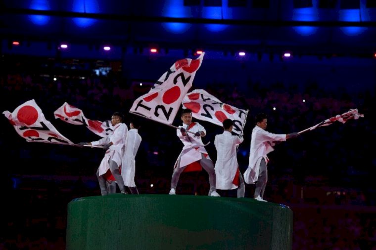 日本再次在國際舞台展現強大實力，圖為里約奧運閉幕式日本的表演。