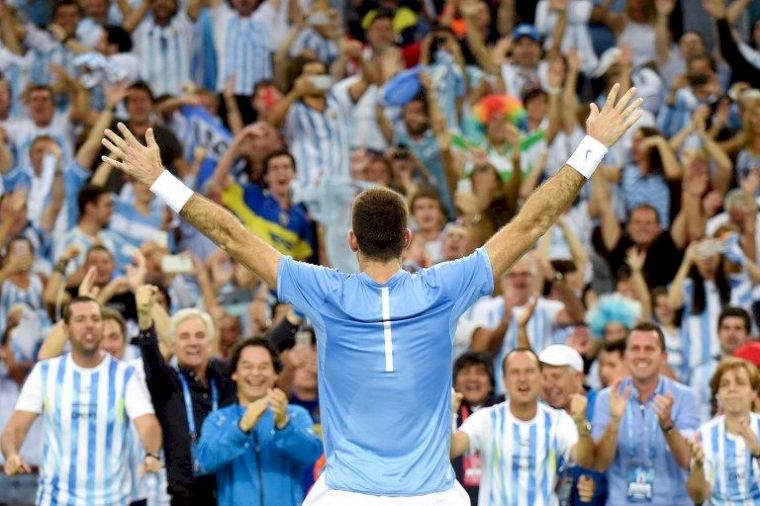 經過手傷後，狄波特洛為阿根廷打下台維斯盃冠軍。法新社