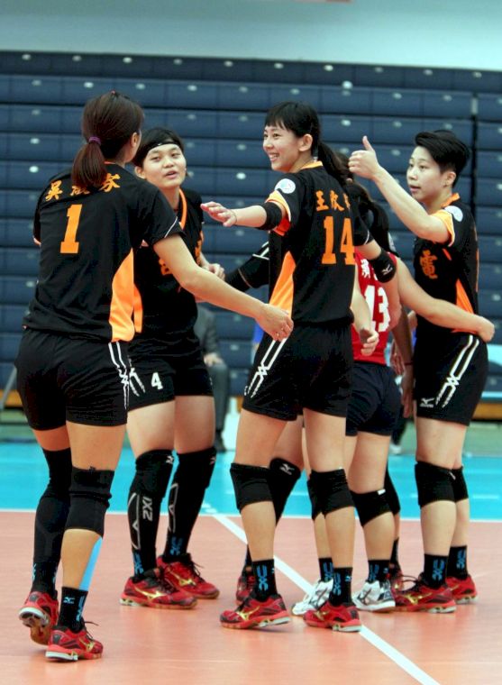 台電女排開心闖進企排12年挑戰賽冠軍戰。中華民國排球協會提供。
