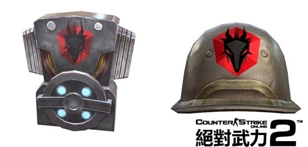 全新「砲擊活屍飾品」中，背飾(左)、防彈帽(右)是人類對抗活屍指揮官的求生配備